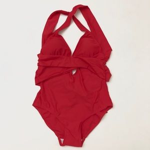Nwot Fire red one piece Swimsuit S